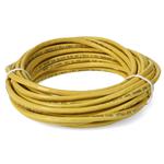 Picture of 25ft Yellow CAT 6A Shielded PVC Ethernet Cable Snagless Easy Clear Boot RJ-45 M/M