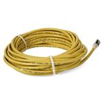 Picture of 25ft Yellow CAT 6A Shielded PVC Ethernet Cable Snagless Easy Clear Boot RJ-45 M/M