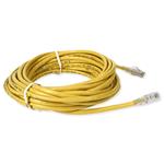 Picture of 25ft Yellow CAT 6A Shielded PVC Ethernet Cable Snagless Easy Clear Boot RJ-45 M/M