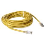 Picture of 25ft Yellow CAT 6A Shielded PVC Ethernet Cable Snagless Easy Clear Boot RJ-45 M/M