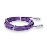 Picture of 25ft Purple CAT 6 Plenum-Rated Ethernet Cable Snagless Easy Clear Boot TAA RJ-45 M/M