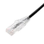 Picture of 25ft Black CAT 6 Slim PVC Ethernet Cable Snagless Clear-Claw RJ-45 M/M