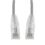 Picture of 25ft Gray CAT 6A Slim PVC Ethernet Cable Snagless Clear-Claw RJ-45 M/M