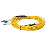 Picture of 15m 2xCS to 2xCS Yellow OS2 Quadplex OFNR (Riser-Rated) SMF Fiber Outdoor Patch Cable