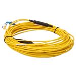 Picture of 15m 2xCS to 2xCS Yellow OS2 Quadplex OFNR (Riser-Rated) SMF Fiber Outdoor Patch Cable