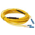 Picture of 15m 2xCS to 2xCS Yellow OS2 Quadplex OFNR (Riser-Rated) SMF Fiber Outdoor Patch Cable