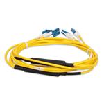 Picture of 10m 2xCS to 2xLC Yellow OS2 Quadplex OFNR (Riser-Rated) SMF Fiber Patch Cable