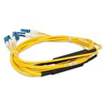 Picture of 3m 2xCS to 2xLC Yellow OS2 Quadplex OFNR (Riser-Rated) SMF Fiber Patch Cable