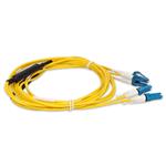 Picture of 3m 2xCS to 2xLC Yellow OS2 Quadplex OFNR (Riser-Rated) SMF Fiber Patch Cable