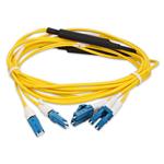 Picture of 3m 2xCS to 2xLC Yellow OS2 Quadplex OFNR (Riser-Rated) SMF Fiber Patch Cable