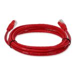 Picture of 2ft Red CAT 5E PVC Ethernet Cable Snagless Bubble Boot RJ-45 M/M