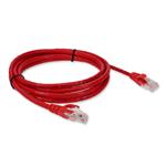 Picture of 2ft Red CAT 5E PVC Ethernet Cable Snagless Bubble Boot RJ-45 M/M