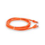 Picture of 2ft Orange CAT 6A PVC Ethernet Cable Snagless Bubble Boot RJ-45 M/M