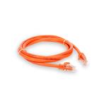 Picture of 2ft Orange CAT 6A PVC Ethernet Cable Snagless Bubble Boot RJ-45 M/M
