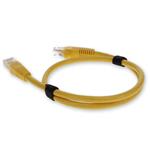 Picture of 2ft Yellow CAT 6A PVC Ethernet Cable Snagless Bubble Boot RJ-45 M/M