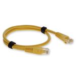 Picture of 2ft Yellow CAT 6A PVC Ethernet Cable Snagless Bubble Boot RJ-45 M/M