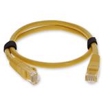 Picture of 2ft Yellow CAT 6A PVC Ethernet Cable Snagless Bubble Boot RJ-45 M/M