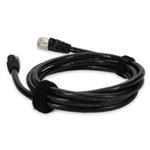 Picture of 2ft Black CAT 6A Shielded PVC Ethernet Cable Snagless Easy Clear Boot RJ-45 M/M