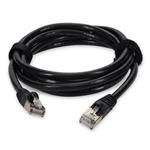 Picture of 2ft Black CAT 6A Shielded PVC Ethernet Cable Snagless Easy Clear Boot RJ-45 M/M