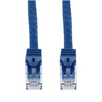 Picture of 2ft Blue CAT 6 PVC Ethernet Cable Snagless Easy Boot RJ-45 M/M