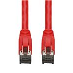 Picture of 2ft Red CAT 8 Shielded (S/FTP) PVC Ethernet Cable Snagless Easy Boot RJ-45 M/M
