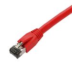 Picture of 2ft Red CAT 8 Shielded (S/FTP) PVC Ethernet Cable Snagless Easy Boot RJ-45 M/M