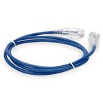 Picture of 2ft Blue CAT 6 Slim PVC Ethernet Cable Snagless Clear-Claw RJ-45 M/M