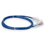 Picture of 2ft Blue CAT 6 Slim PVC Ethernet Cable Snagless Clear-Claw RJ-45 M/M
