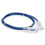 Picture of 2ft Blue CAT 6 Slim PVC Ethernet Cable Snagless Clear-Claw RJ-45 M/M