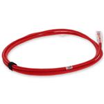 Picture of 2m Red CAT 6A Shielded PVC Ethernet Cable Snagless Easy Clear Boot RJ-45 M/M