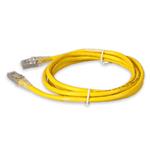 Picture of 2m Yellow CAT 6A Shielded PVC Ethernet Cable Snagless Easy Clear Boot RJ-45 M/M