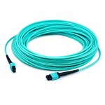 Picture of 2-Pieces of 50m MPO/UPC to MPO/UPC Aqua OM3 OFNR (Riser-Rated) 12-Strand Fiber Patch Cables