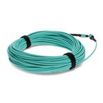 Picture of 2-Pieces of 50m MPO/UPC to MPO/UPC Aqua OM4 OFNR (Riser-Rated) 12-Strand Fiber Patch Cables
