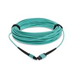 Picture of 2-Pieces of 50m MPO/UPC to MPO/UPC Aqua OM4 OFNR (Riser-Rated) 12-Strand Fiber Patch Cables