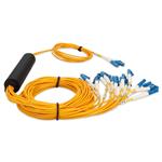 Picture of 1m LC to 8xLC Yellow OS2 Duplex OFNR (Riser-Rated) SMF Fiber