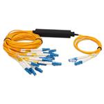 Picture of 1m LC to 8xLC Yellow OS2 Duplex OFNR (Riser-Rated) SMF Fiber