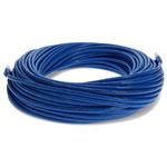 Picture of 25-Pieces of 300ft Blue CAT 6A PVC Ethernet Cables Snagless Bubble Boot RJ-45 M/M