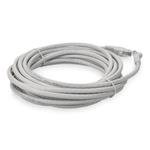 Picture of 30ft White CAT 6A PVC Ethernet Cable Snagless Easy Clear Boot TAA RJ-45 M/M