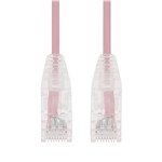 Picture of 30ft Pink CAT 6 Slim PVC Ethernet Cable Snagless Clear-Claw RJ-45 M/M