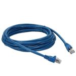 Picture of 33ft Blue CAT 6A Shielded PVC Ethernet Cable Snagless Easy Clear Boot RJ-45 M/M
