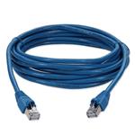 Picture of 33ft Blue CAT 6A Shielded PVC Ethernet Cable Snagless Easy Clear Boot RJ-45 M/M