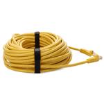 Picture of 35ft Yellow CAT 6A PVC Ethernet Cable Snagless Bubble Boot RJ-45 M/M