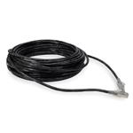 Picture of 35ft Black CAT 6A Shielded PVC Ethernet Cable Snagless Easy Clear Boot RJ-45 M/M