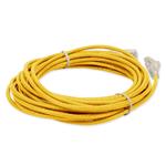 Picture of 35ft Yellow CAT 6 Slim PVC Ethernet Cable Snagless Clear-Claw RJ-45 M/M