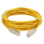 Picture of 35ft Yellow CAT 6 Slim PVC Ethernet Cable Snagless Clear-Claw RJ-45 M/M