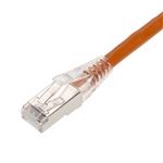 Picture of 3ft Orange CAT 5E Shielded PVC Ethernet Cable Snagless Easy Clear Boot RJ-45 M/M