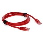 Picture of 3ft Red CAT 6 PVC Ethernet Cable Snagless Bubble Boot RJ-45 M/M