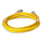 Picture of 3ft Yellow CAT 6A Shielded PVC Ethernet Cable Snagless Easy Clear Boot TAA RJ-45 M/M
