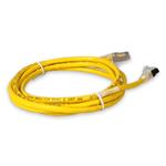 Picture of 3ft Yellow CAT 6A Shielded PVC Ethernet Cable Snagless Easy Clear Boot TAA RJ-45 M/M