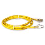 Picture of 3ft Yellow CAT 6A Shielded PVC Ethernet Cable Snagless Easy Clear Boot TAA RJ-45 M/M